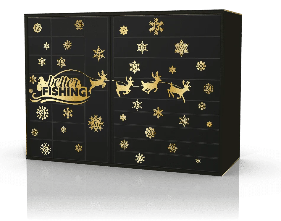 Better Fishing XXL Angel Adventskalender Vol. 3 in Schwarz und Gold