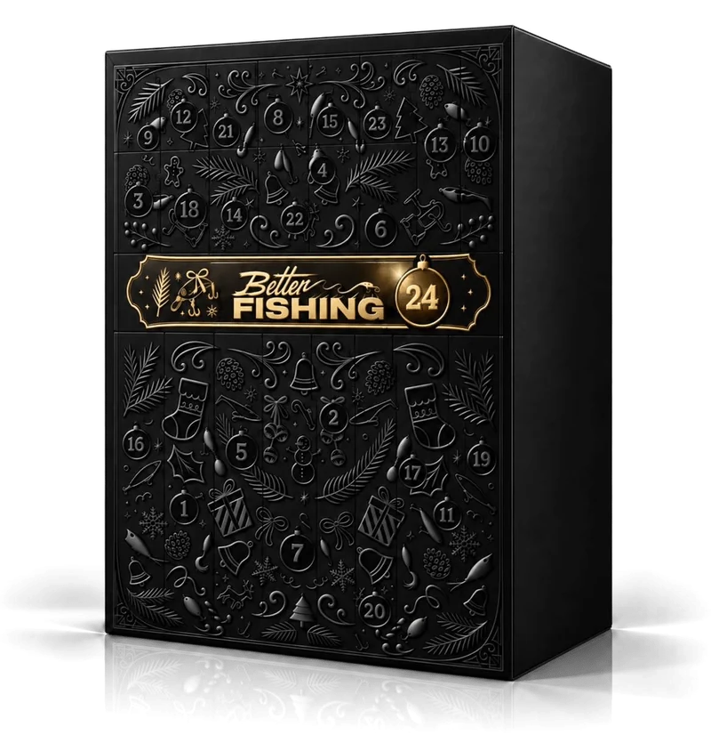 Better Fishing XXL Angel Adventskalender Vol. 4 2026 in Schwarz und Gold