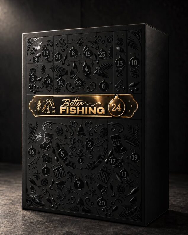 Better Fishing XXL Angel Adventskalender Vol. 4 2026 in Schwarz und Gold